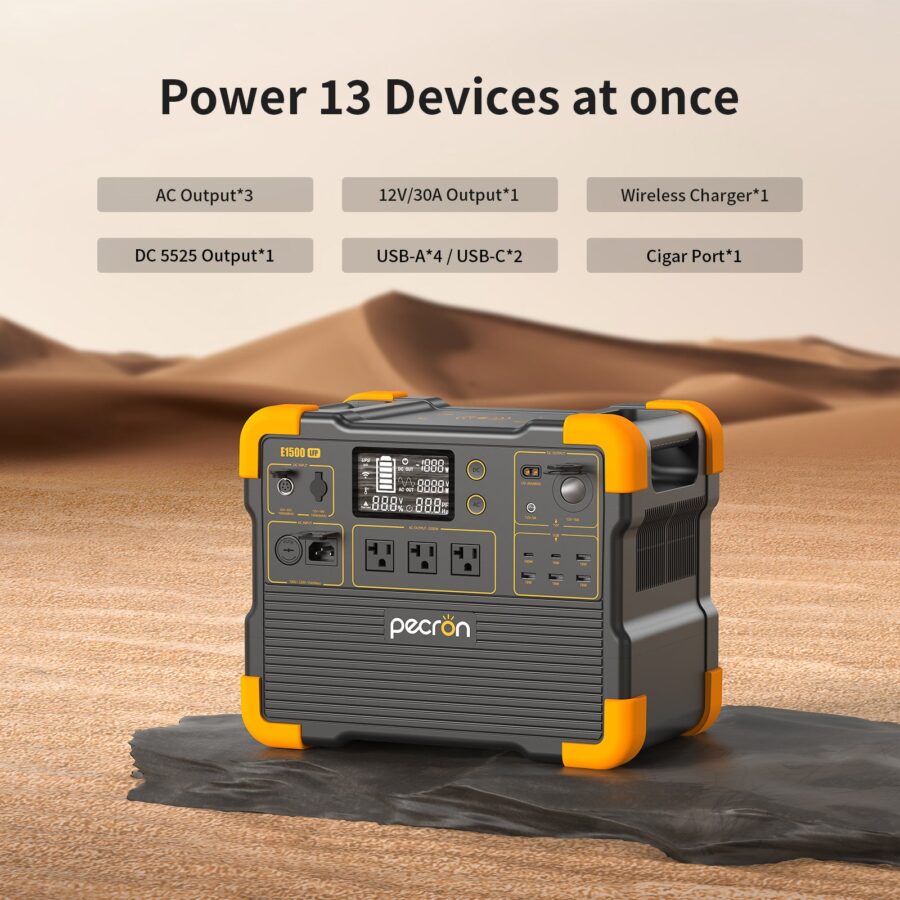 Fonello E1500LFP Portable Power Station – 2200W, 1536Wh Expandable Battery - Image 4