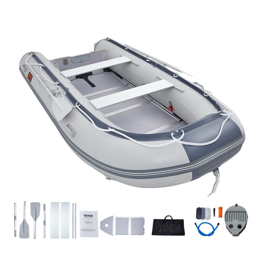 Fonello 6-Person Inflatable Dinghy Boat – Marine Wood Floor & Aluminum Bench - Image 9