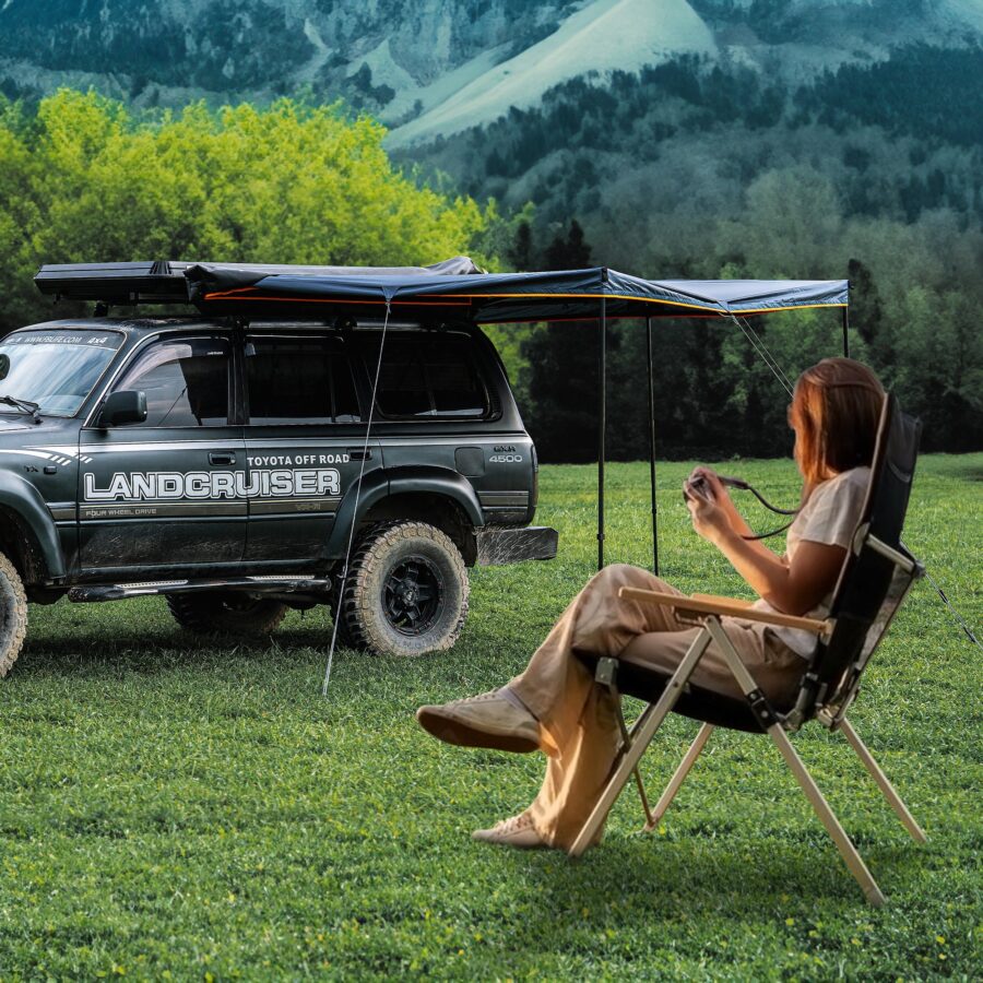 Fonello 270° Car Side Awning – Rooftop Tent Pull-Out Shelter - Image 5