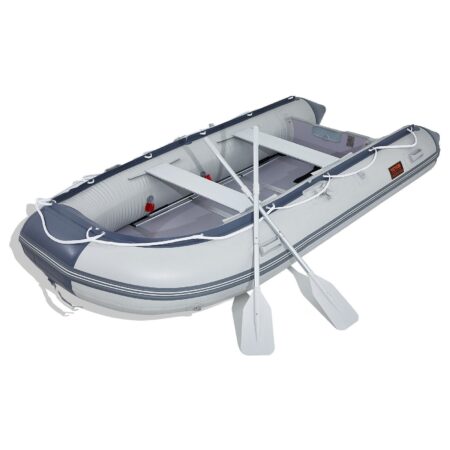 Fonello 6-Person Inflatable Dinghy Boat – Marine Wood Floor & Aluminum Bench
